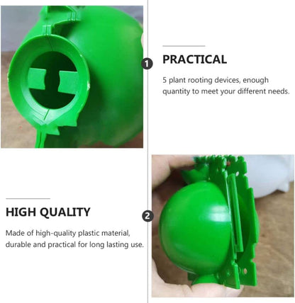 Rigute 18 Pack Tree Root Growing Box, Rooting Ball Grafting Tools,High Pressure Plant Propagation,Air Layering pods, Grafting Ball Device for Plant Cutting Seedlings