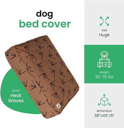 Molly Mutt Medium to Large Duvet Cover, Heat Waves, Brown with Black Accents 36"x45"x5"
