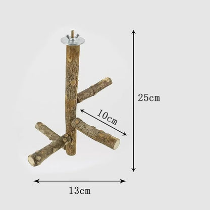 Bird Cage Perches Accessories: Parrot Natural Wooden Perch Set with 4 Standing Sticks - Daily Climbing Rest & Beak & Nail Grinding for Parakeets Luonfels - Caring for The Health of Parrots