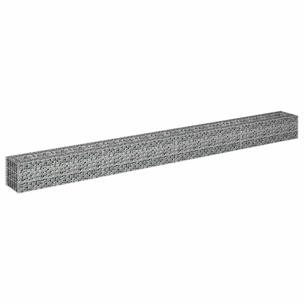 vidaXL Gabion Raised Bed Silver Galvanized Steel Large