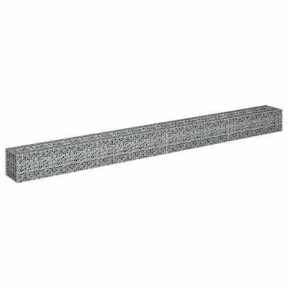 vidaXL Gabion Raised Bed Silver Galvanized Steel Large