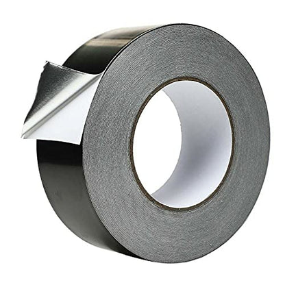 2 Inch 20M Black Aluminum foil Tape, Professional Grade Roll Adhesive Sealing Duct Tape for HVAC, Refrigerator, Freezer, Insulation, Patching Hot & Cold Air Ducts, Sealing, etc. (20M)
