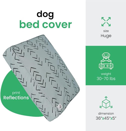 Molly Mutt Huge Duvet Cover, Reflections, Blue/Gray with Black Arrows, 36"x45"x5"