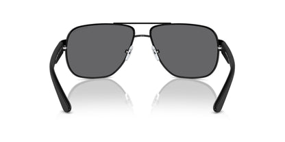 A|X ARMANI EXCHANGE Men's AX2012S Rectangular Sunglasses, Matte Black/Grey Polarized, 62 mm