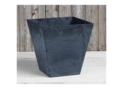 ArtStone Root & Vessel, Black, 35128 Ella Square Planter, 12, Inch