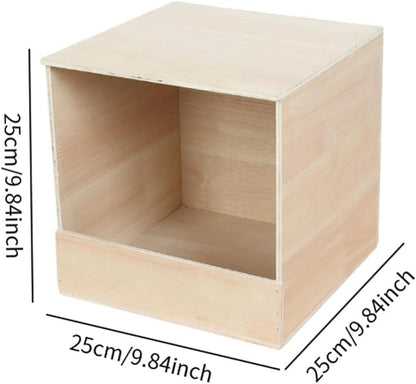 Parakeet Nesting Box Wooden Parrot Nest Birds Box Wood Breeding Box Wooden Pigeon Nesting Box for Lovebirds Cockatiels Budgie, Small