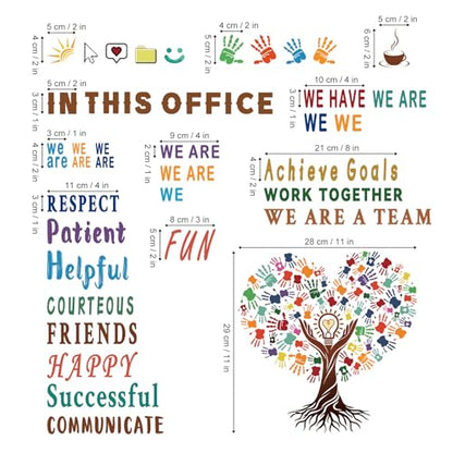 wondever Office Inspirational Wall Decal Quotes Motivational Lettering Office Teamwork Peel and Stick Wall Art Stickers for Classroom Home Decor