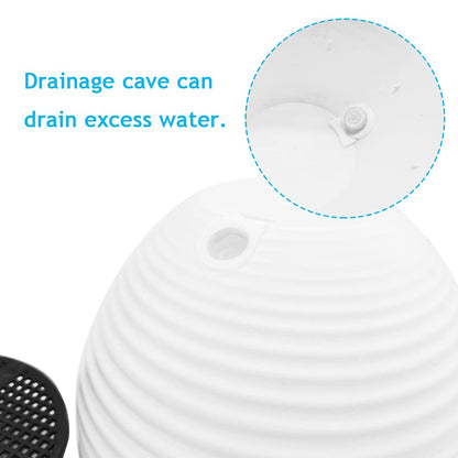 4 Pack 8 inch Hanging Planter Pots,Self-Watering Round Hanging Basket with Water Tray Metal Chain,Succulent Flower Plant Pot Container for Indoor Outdoor Garden Balcony Wall Decor,White