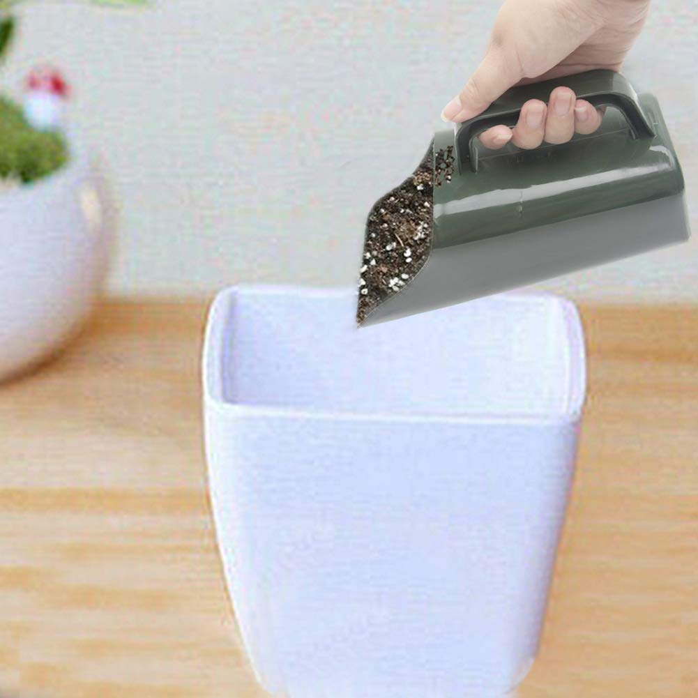 Garden Shovel,Green Scoop, Multifunctional Bucket Gardening Tool, Cultivation Shovel Spoons Digging Tool, Small Plastic Handy Garden Scoop for Soil, Compost, Plantings (Color:Army Green)