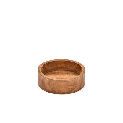 BHAVATU Bowl Set Acacia Wooden Condiment Bowls for Dips, Olives, Spices & Entertaining (Set of 4) (4" X 4" X 1.5")