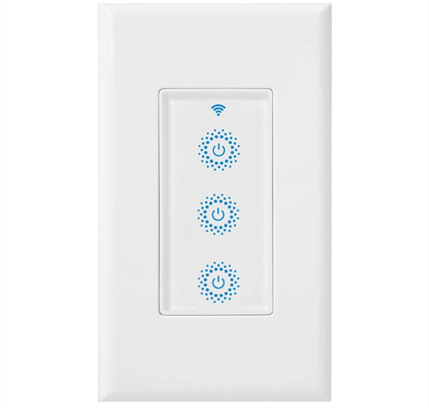 Nexete Smart Wi-Fi Double Light Switch, 2 in1 Single Pole Switch Compatible with Alexa Google Assistant & IFTTT,Remote Control, Timing Function No Hub Required (1-Pack Double)