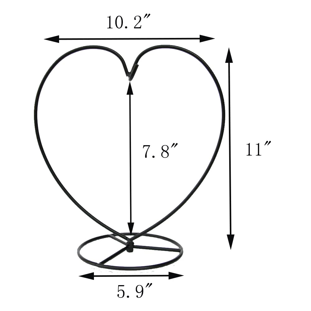 WOCTDTHW Ornament Display Stand Holder Iron Hanger for Chrismas Hanging Glass Globes (Love Shape Large 1 Pcs)