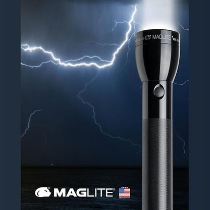 Maglite ML300L LED 6-Cell D Flashlight, Adjustable Focus, Long Battery Life, Water-Resistant, Tactical and Emergency Use – Black