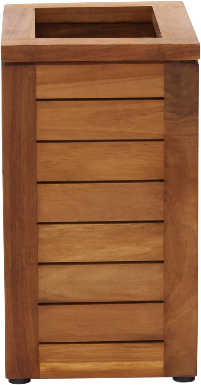 AquaTeak Spa Teak Waste Basket