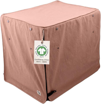 Molly Mutt Kyoto Dog Crate Cover, GOTS-Certified 100% Organic Cotton Canvas Cover for Dog or Puppy Kennel and Cage, Washable, Free of Harmful Chemicals, X-Large, Fits 42"x28"x31" Crate