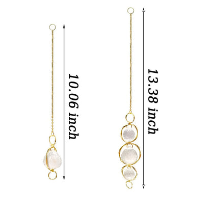 2 Pcs Crystal Suncatcher Wind Chimes for Outside,Crystal Suncatcher Prisms Hanging Outdoor Wind Chimes,Sun Catcher Hanging Crystals for Windows,Suncatchers Wind Chime Garden Decor Wedding Decoration