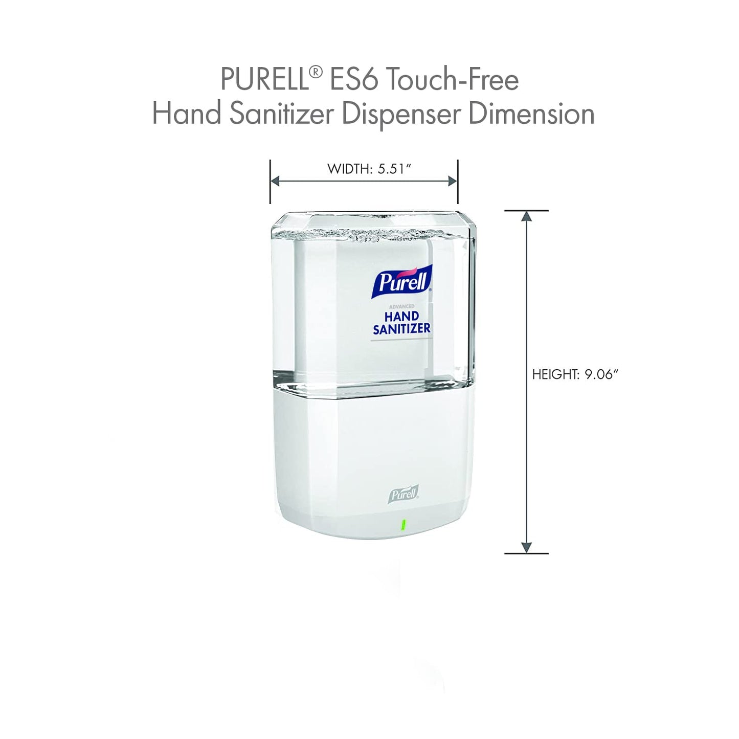 PURELL ES6 Automatic Hand Sanitizer Dispenser, White, Compatible with 1200 mL PURELL ES6 Automatic Hand Sanitizer Refills (Pack of 1) - 6420-01