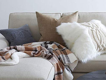 20x20 Decorative Throw Pillow Inserts-Down Feather Pillow Inserts-Square-Cotton Fabric-Set of 2-White.