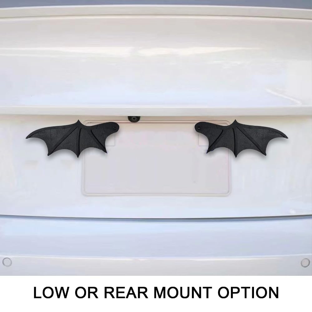Limen Wooden Bat Wing Decoration 2 Pcs – Funny License Plate Decor, Composite Wood Wall Art for License Plate & Party, Gothic Car Decor,(6.89 * 4.53in)
