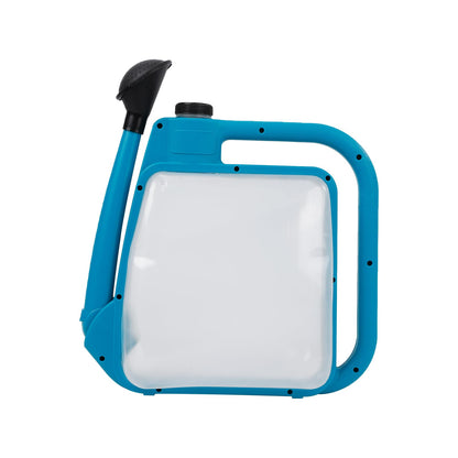 6L Foldable Watering Can with Rotating Nozzle & Long Spout for Plants, Indoor Outdoor Gardening, Clear Plastic-Blue