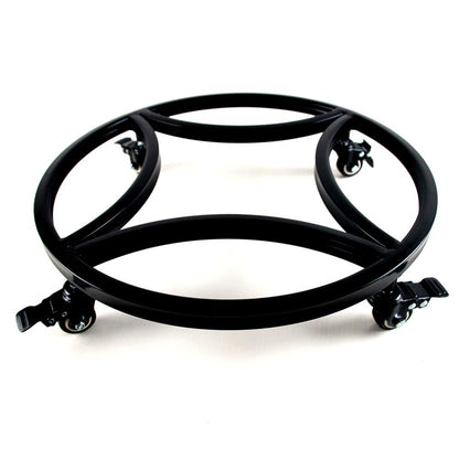 Zhongma 1 Pack Dia.18.1" x 3.5" H Round Plant Caddy with Wheels, Heavy Duty Construction, 300 Lbs Capacity, Load-Bearing Wheels with Brakes, Easy Assembly