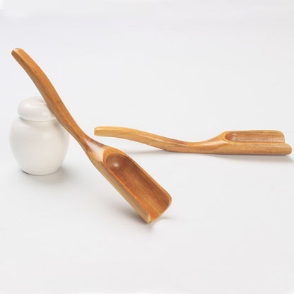 Tea Spoons Natural Bamboo Tea Spoon for Loose Tea ，Cucumis 6Pcs Kung Fu Tea Spade Natural Bamboo Wood Spoons for Scooping Coffee Powder,Tea，Salt，Yeast, Superfood Powders，Cacao