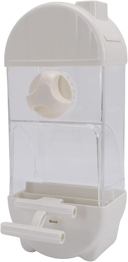 Focket Bird Feeder, 800ml Transparent No Mess Feeding Semi Enclosed Easy Top Fill Bird Feeding Box, Anti Scatter Tray with Hanging Design for Parakeets Cockatiels