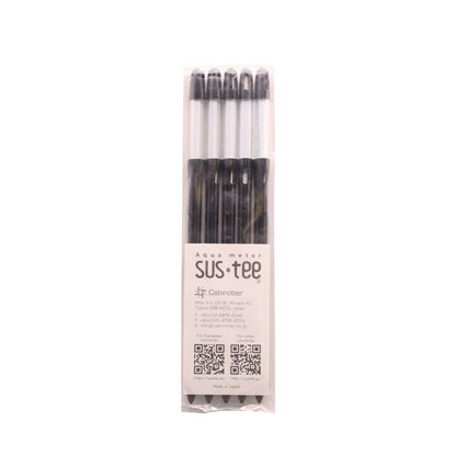 Sustee Aquameter - Medium - Black - Bundle of 5 - Leave-in Soil Moisture Meter for Potted Plants - Plant Water Sensor - Refillable