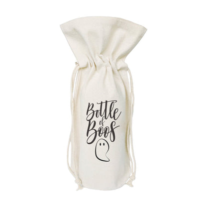 The Cotton & Canvas Co. Bottle of Boos! Halloween Wine Bag, Bottle Cover, Party Table Decoration and Holiday Gift Bag