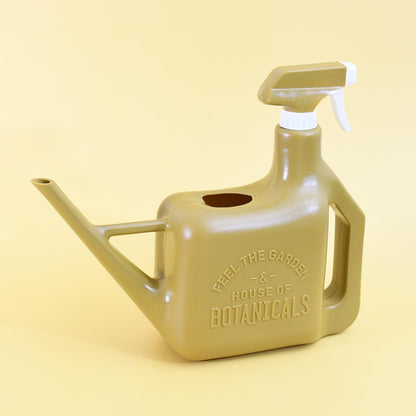 PETAL & FLOW Spray Sprinkler 2-in-1 Watering Can & Plant Mister Spray Bottle for Indoor & Outdoor Plants, 0.4 Gal (1.6L) (Olive)