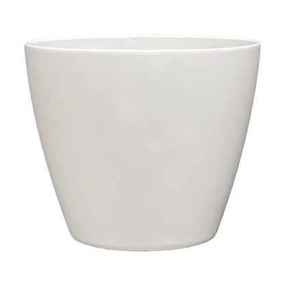 Classic Home and Garden by Growscape Vogue Planter Pots w/Pottery Quality Finish, Modern Indoor & Outdoor Flower Pots, UV-Resistant Porch Planters, Decorative Pot for Flowers & Herbs (8” Stark White)