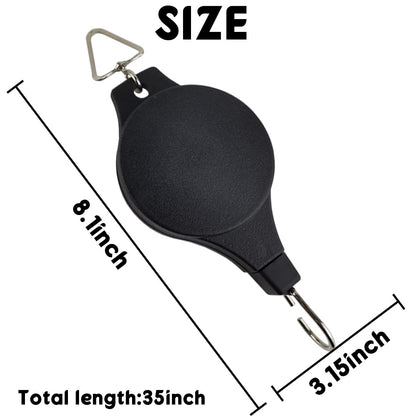 NSBELL 4PCS Plant Pulley with 4 PCS Metal Ceiling Plant Hooks Retractable Pulley Plant Hanger Hanging Flower Basket Hook Hanger for Garden Baskets Pots and Birds Feeder