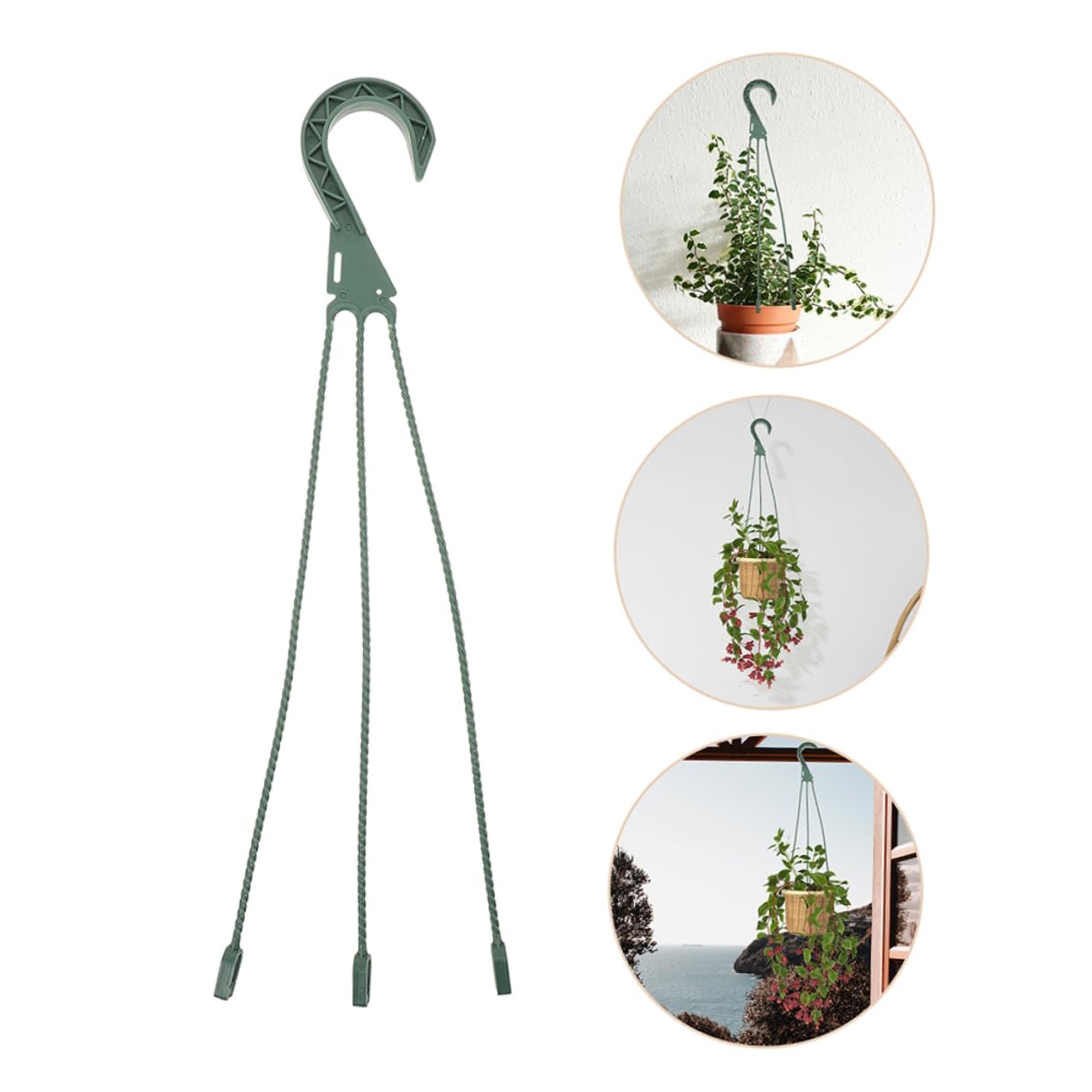 BESPORTBLE 5Pcs Hanging Planters Hooks Set Stylish Wire Flower Pot Hangers for Indoor and Outdoor Use Space Saving Plant Chains for Succulents and Plants