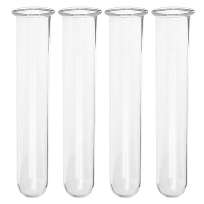 Luxshiny Glass Hydroponic Test Tube Vase Set 4pcs (2.5x3x18cm) Glass Propagation Holder for Desktop Plant Tubes and Terrarium Plant Propagation in Home Décor