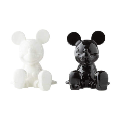 Enesco 6003748 Disney Ceramics Mickey Mouse Sitting Salt and Pepper Shakers, 3.5 Inch, Black and White