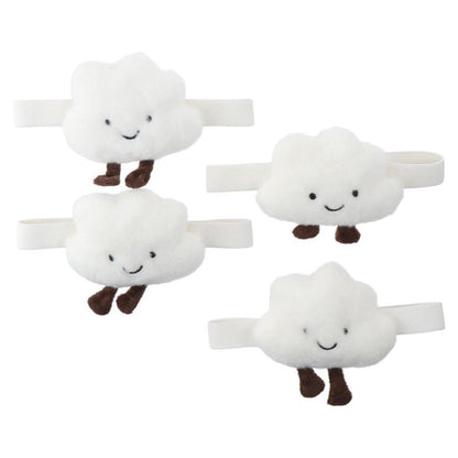 couponhub 4 Pcs Cloud Shape Cute Curtain Tieback, Simple and Elegant Elastic Rope Buckle for Baby Kid Girls Living Room Bedroom Nursery Decor Home Office Decorative