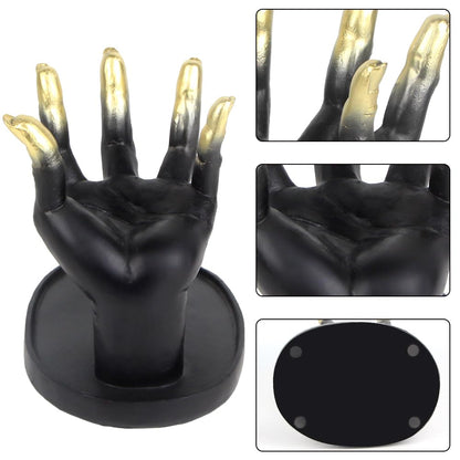 Mrlikale Gothic Skeleton Hand Form Jewelry Display Stand, Bracelet Watch Jewelry Ring Holder for Jewelry Room Home Decorations, Black(C)