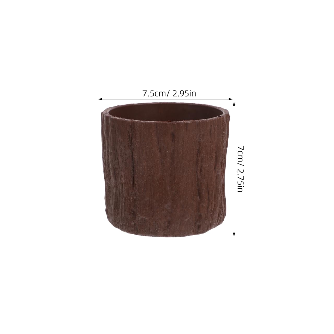 SHINEOFI 4pcs Mini Faux Wood Flower Pots Wooden Centerpieces for Tables Small Plastic Succulent Pots for Table Centerpiece Floral Boxes for Arrangements