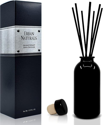 Urban Naturals Ocean Mist & Sea Salt Reed Diffuser Set | Made with Essential Oils & Real Botanicals | Decorative Air Freshener for Large Rooms | Beautiful Home Décor Makes a Great Gift