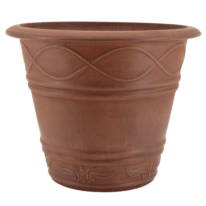 PSW ME36TC Western Weave Planter, 14 by 11.5-Inch, Terra Cotta Color