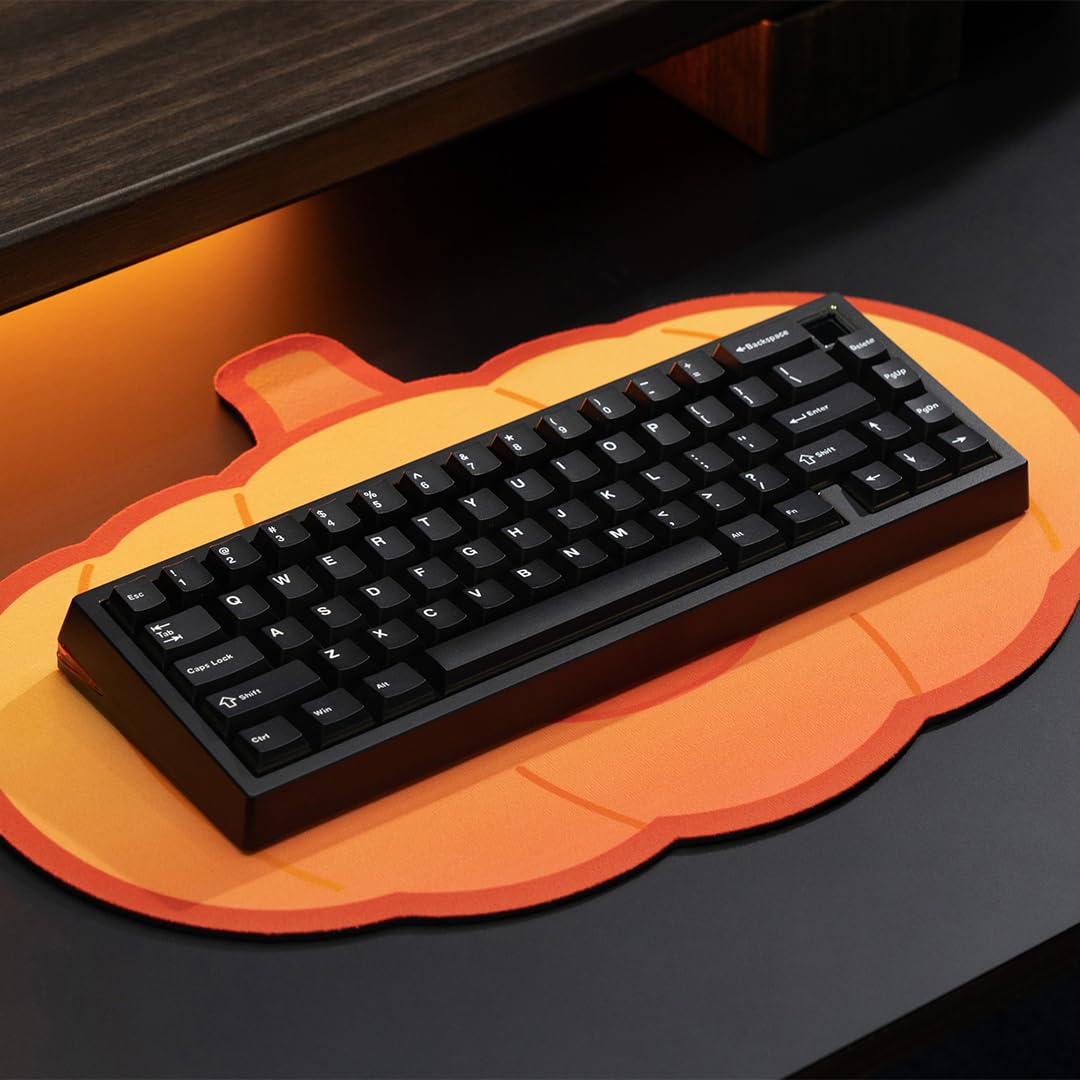 OOCTPK Chilkey Halloween Pumpkin Mouse Keyboard Pad, 17.7" x 12.8" Large Desk Mat for Mouse, Funny Cute Gaming Mousepad with Non-Slip Rubber Base Keyboard Pad for Office & Home Desk Decorations