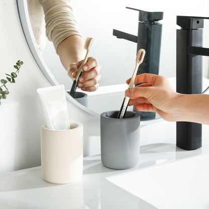 TOPSKINOY Drying Stone Toothbrush Holders, Diatomite Quick Drying Electric Toothbrush Organizer for Bathroom, Light Grey