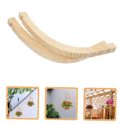 Abaodam 2pcs Wooden Wall Hooks for Plant Hangers Indoor Outdoor Decorative Plant Hooks Strong Load-Bearing Capacity for Garden Patio Home