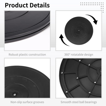 Vestamore 2 Pcs Swivel Bases, Heavy Duty Plastic, Steel Ball Bearings with Rotating Swivel Stands, Lazy Susans, 16 Turntable, Double-Sided Rotating Flat Stands for Arts, Crafts, Monitor, Tv