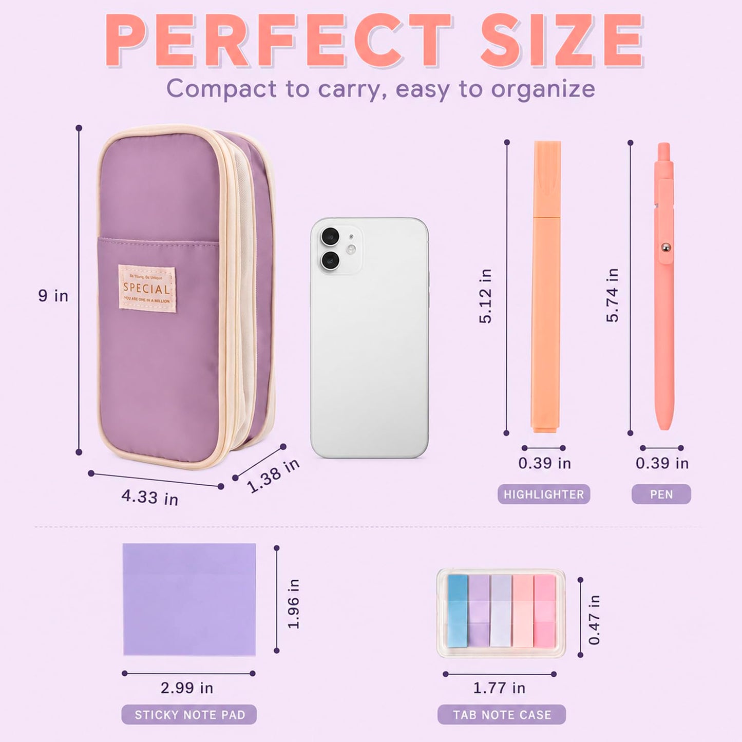 Aesthetic School Supplies with Pencil Pouch - 27Pcs Cute College Essentials Set, Big Capacity Pen Case, Pastel Highlighters, Bible Study Journaling Stationary, Annotation Kit Stuff Gift for Girls Teen