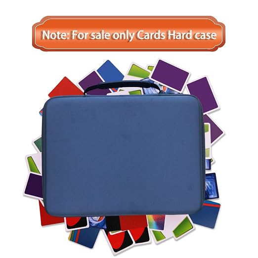 LTGEM Card Game Case Compatible with Cards Against Humanity/Magic the Gathering/UNO/Pokemen/Baseball/Football Cards 2500+, Trading Card Storage Box with 6 Dividers and Shoulder Strap, Purple