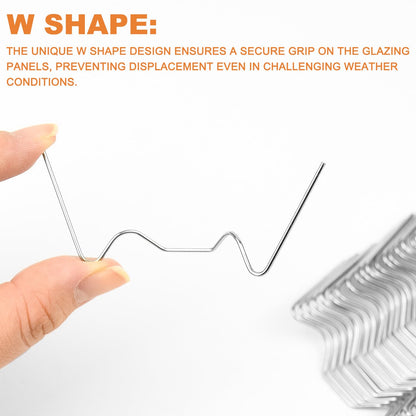 150Pcs Mini Greenhouse Clips for Hanging Stainless Steel Clips Green House Accessory Wire Clamp Clip pack for Harbor Freight Replacement Greenhouse Cover