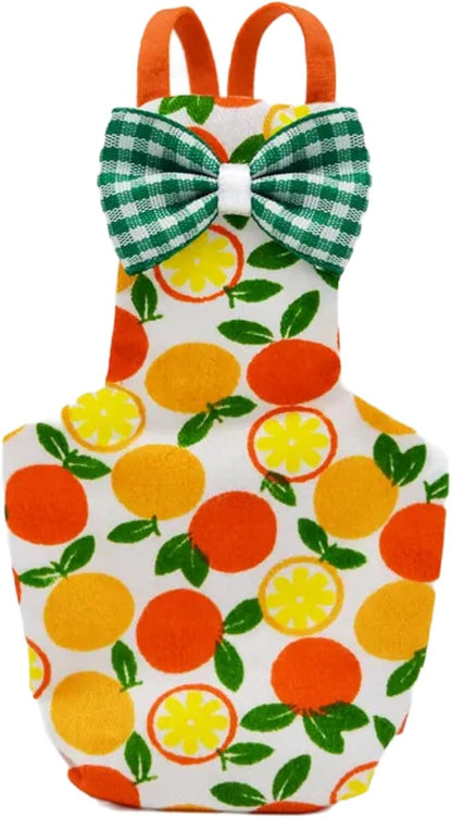 Bird Flight Suits Diapers for Monk Parakeets, Conures, Lovebirds, Cockatiels Flight Suits, Parrot Clothes, Bird Training Nappy Suit Liners Clothes (X-Small,Orange)