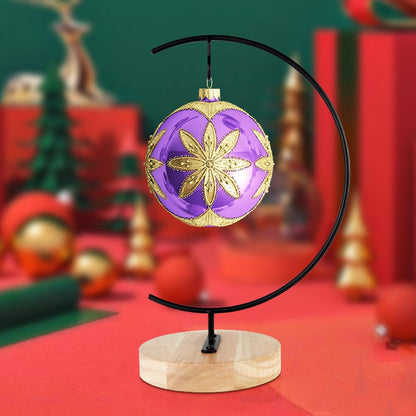 CXLE 11 Inch Ornament Display Stand, Black Ornament Hanger Stand for Hanging Glass Globe, Air Plant Terrarium, Christmas Ornament, Witch Ball, Home Office Wedding Decoration