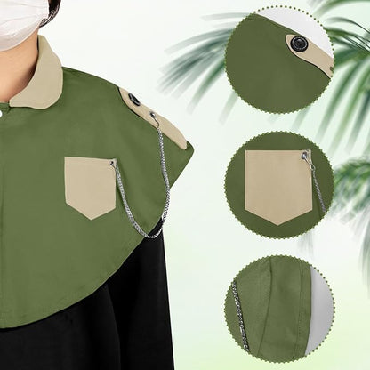 Parrot Anti-Scratch Shoulder Stand Pet Bird Training Shoulder Protector Cape Parrots Poop Shawl Diaper Flight Suits for Macaws Cockatoos Parakeets Cockatiels (Green)